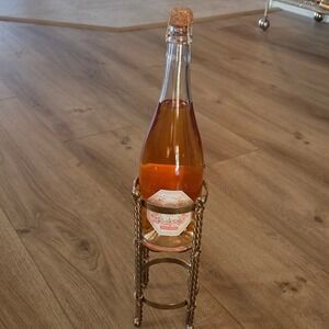 Vintage‎ Hollywood Regency Brass Twisted Rope Design Bottle Candle Globe Holder